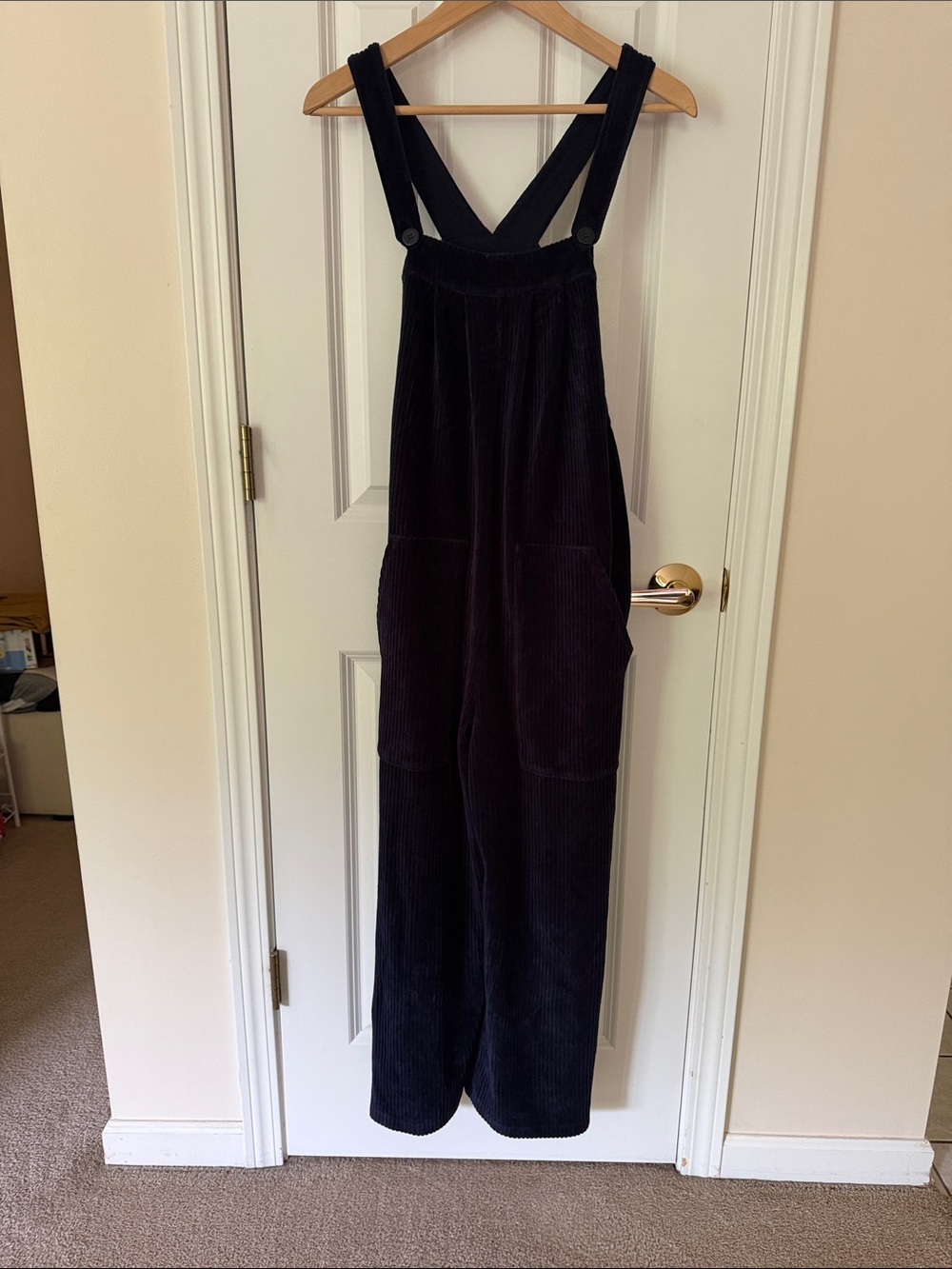 Madewell Texture & Thread Corduroy Velour Overalls Size Medium